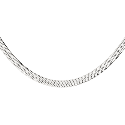 Bold Herringbone Collana Argento