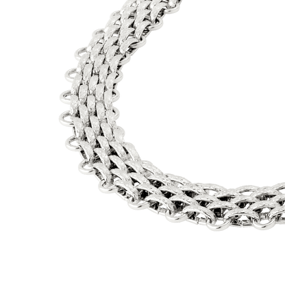 Bold Mesh Collana Argento