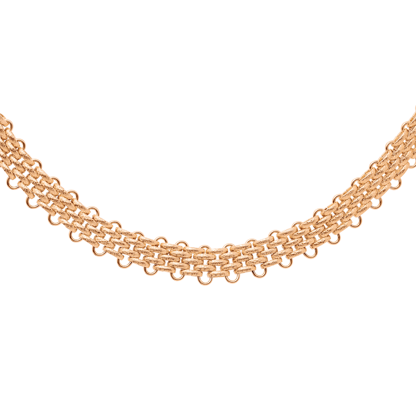 Bold Mesh Collana Oro Rosa