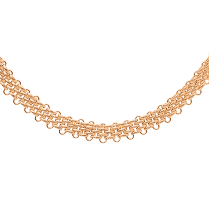 Bold Mesh Collana Oro Rosa