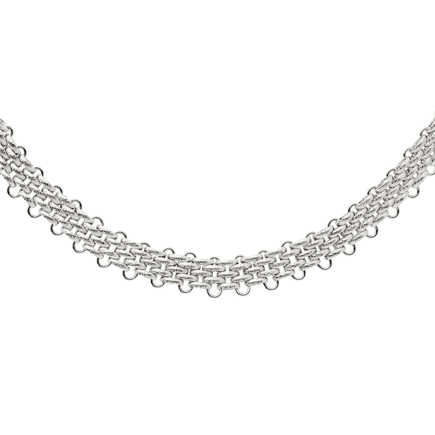 Bold Mesh Collana Argento