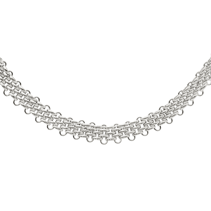 Bold Mesh Collana Argento