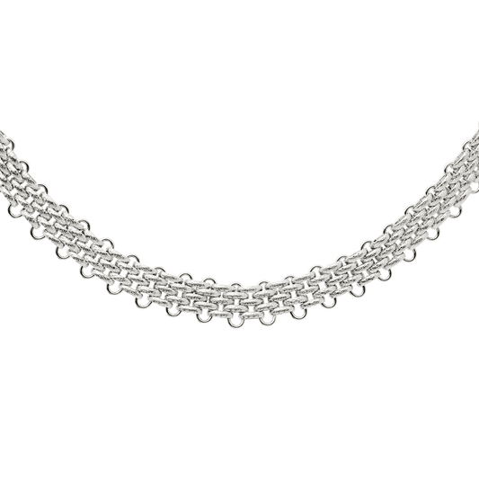 Bold Mesh Collana Argento