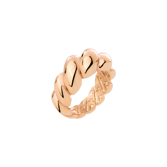 Bold Twist Anello Oro Rosa