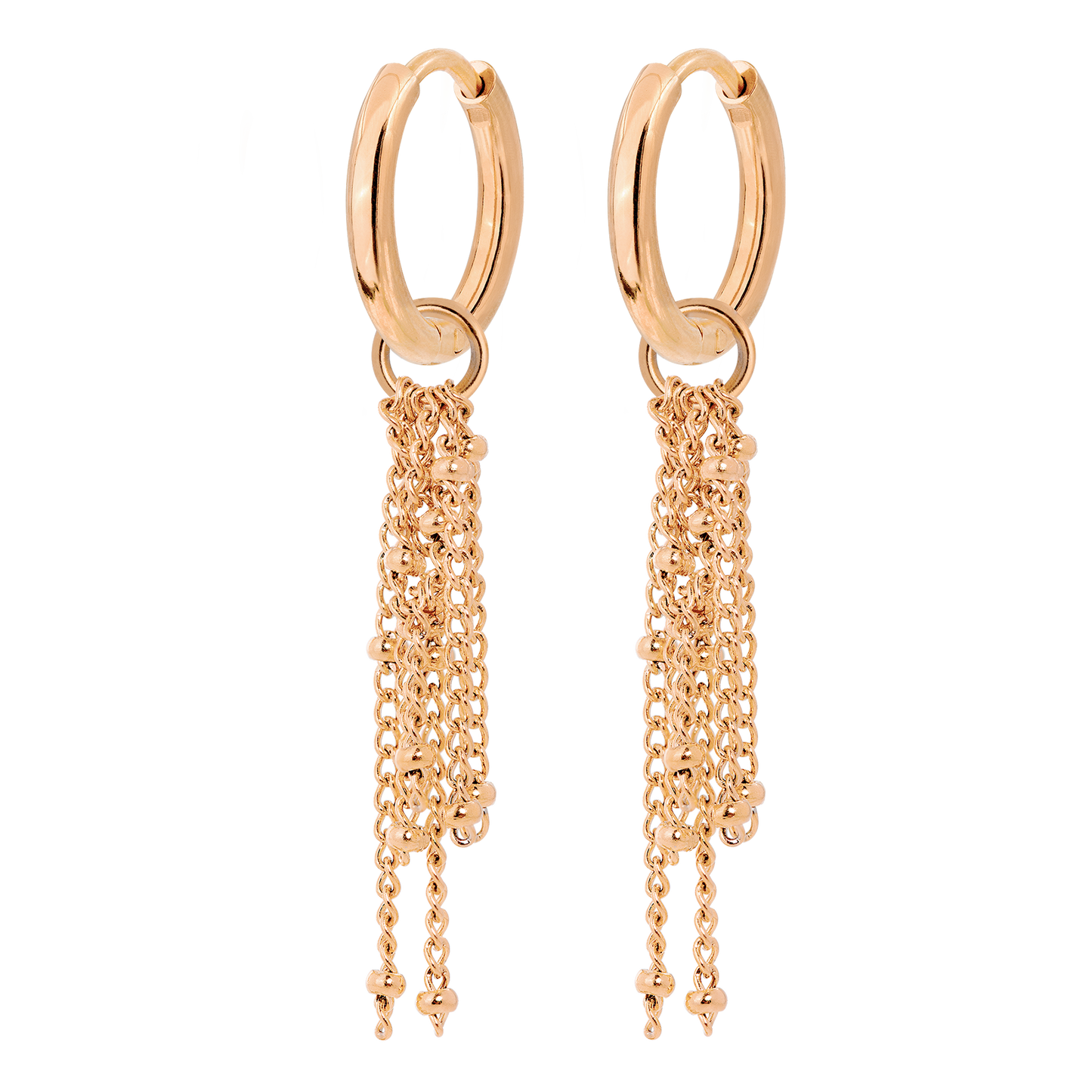 Chain Overload Hoop Set Small Oro Rosa