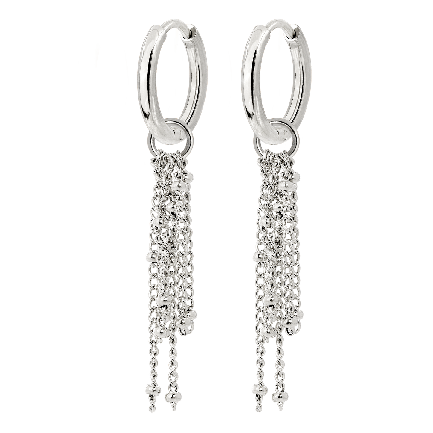 Chain Overload Hoop Set Small Argento