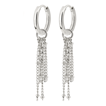 Chain Overload Hoop Set Small Argento