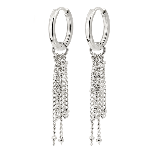 Chain Overload Hoop Set Small Argento