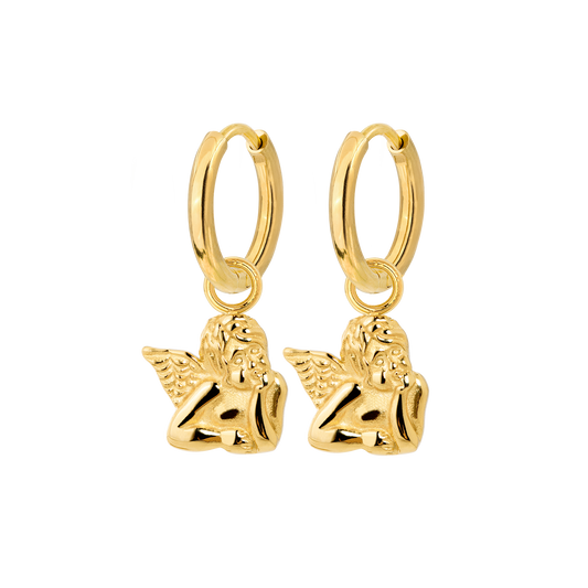 Cherub Hoop Set Small Oro