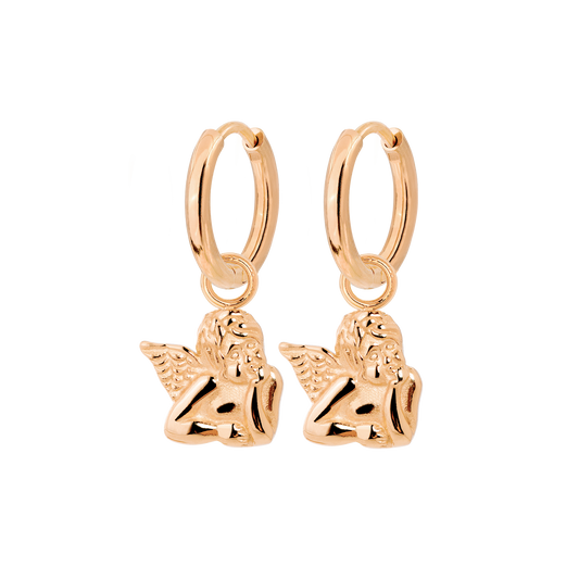 Cherub Hoop Set Small Oro Rosa