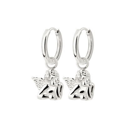 Cherub Hoop Set Small Argento