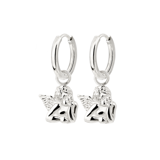 Cherub Hoop Set Small Argento