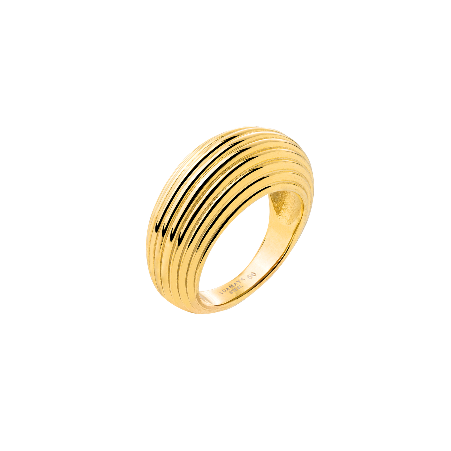 Chunky Stripes Anello Oro