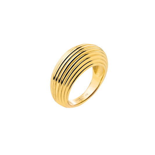 Chunky Stripes Anello Oro