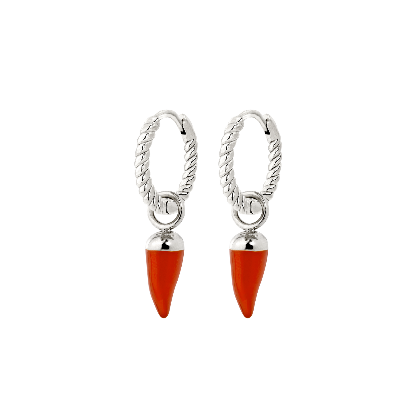 Hot 'n' Spicy Twisted Hoop Set Baby Argento
