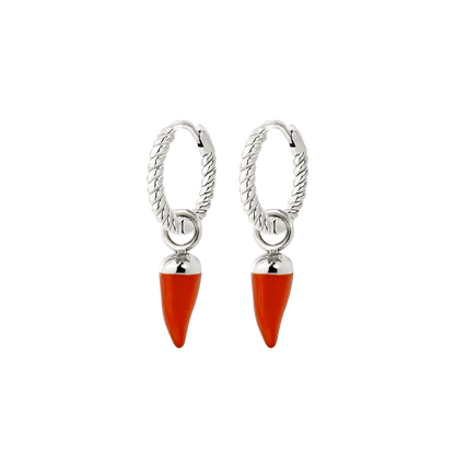 Hot 'n' Spicy Twisted Hoop Set Baby Argento