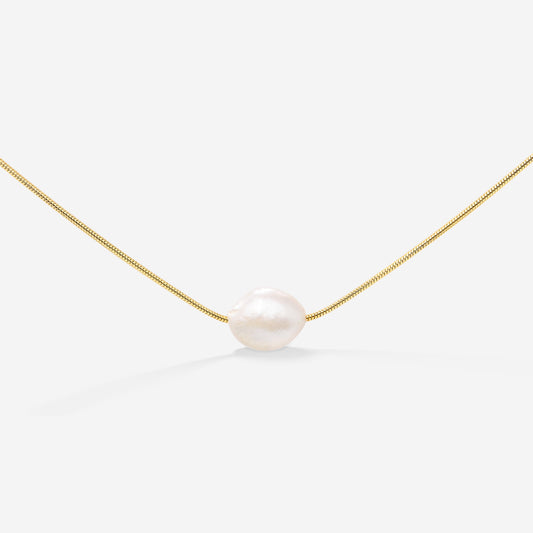 Minimalist Pearl Collana Oro