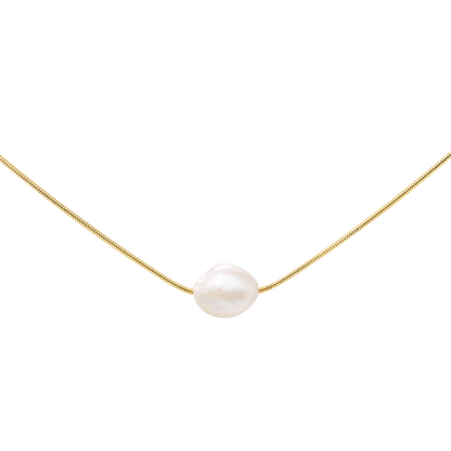 Minimalist Pearl Collana Oro