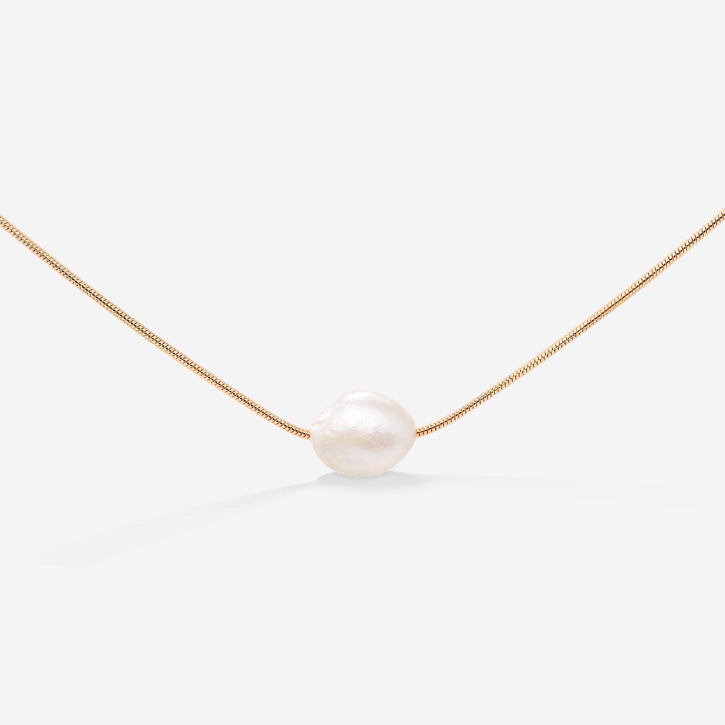 Minimalist Pearl Collana Oro Rosa