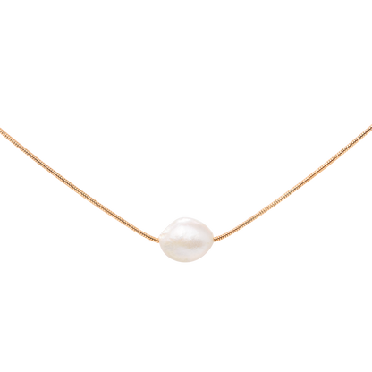 Minimalist Pearl Collana Oro Rosa