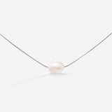Minimalist Pearl Collana Argento