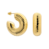 Spiral of Love Hoop Studs Large Oro