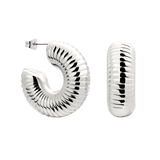 Spiral of Love Hoop Studs Large Argento