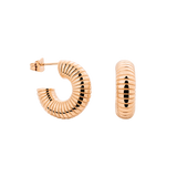 Spiral of Love Hoop Studs Small Oro Rosa