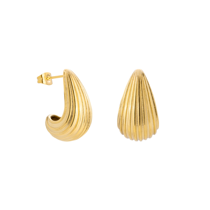 Textured Droplet Orecchini Small Oro