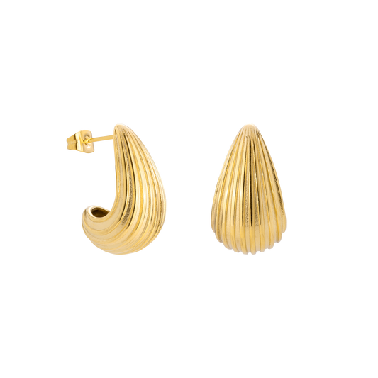 Textured Droplet Orecchini Small Oro