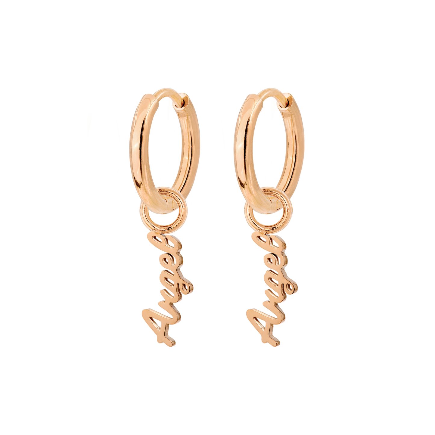 The Angel Hoop Set Small Oro Rosa