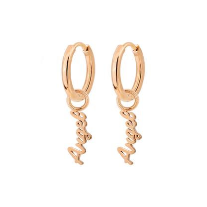 The Angel Hoop Set Small Oro Rosa