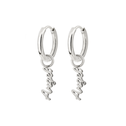 The Angel Hoop Set Small Argento