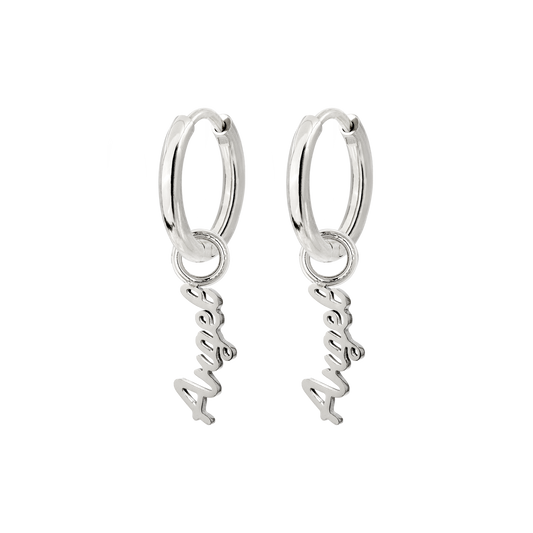 The Angel Hoop Set Small Argento
