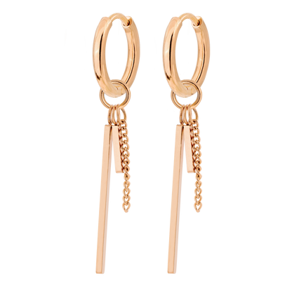 This and That Hoop Set Small Oro Rosa