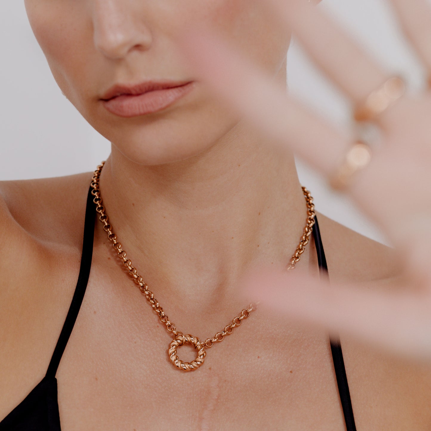 Twisted Donut Collana Oro Rosa
