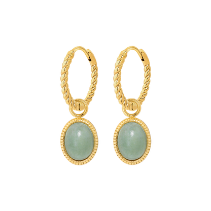 Vintage Tones Twisted Hoop Set Small Oro