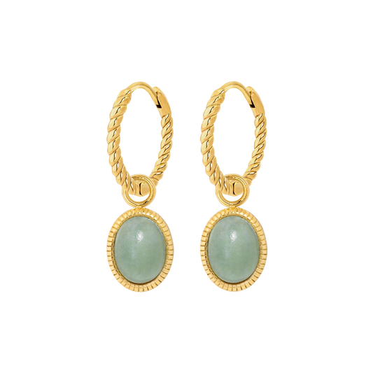 Vintage Tones Twisted Hoop Set Small Oro