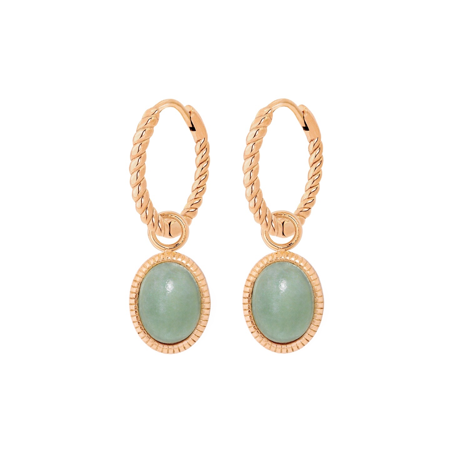 Vintage Tones Twisted Hoop Set Small Oro Rosa