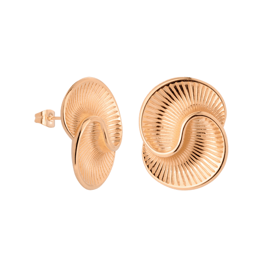 Winding Spiral Orecchini Oro Rosa