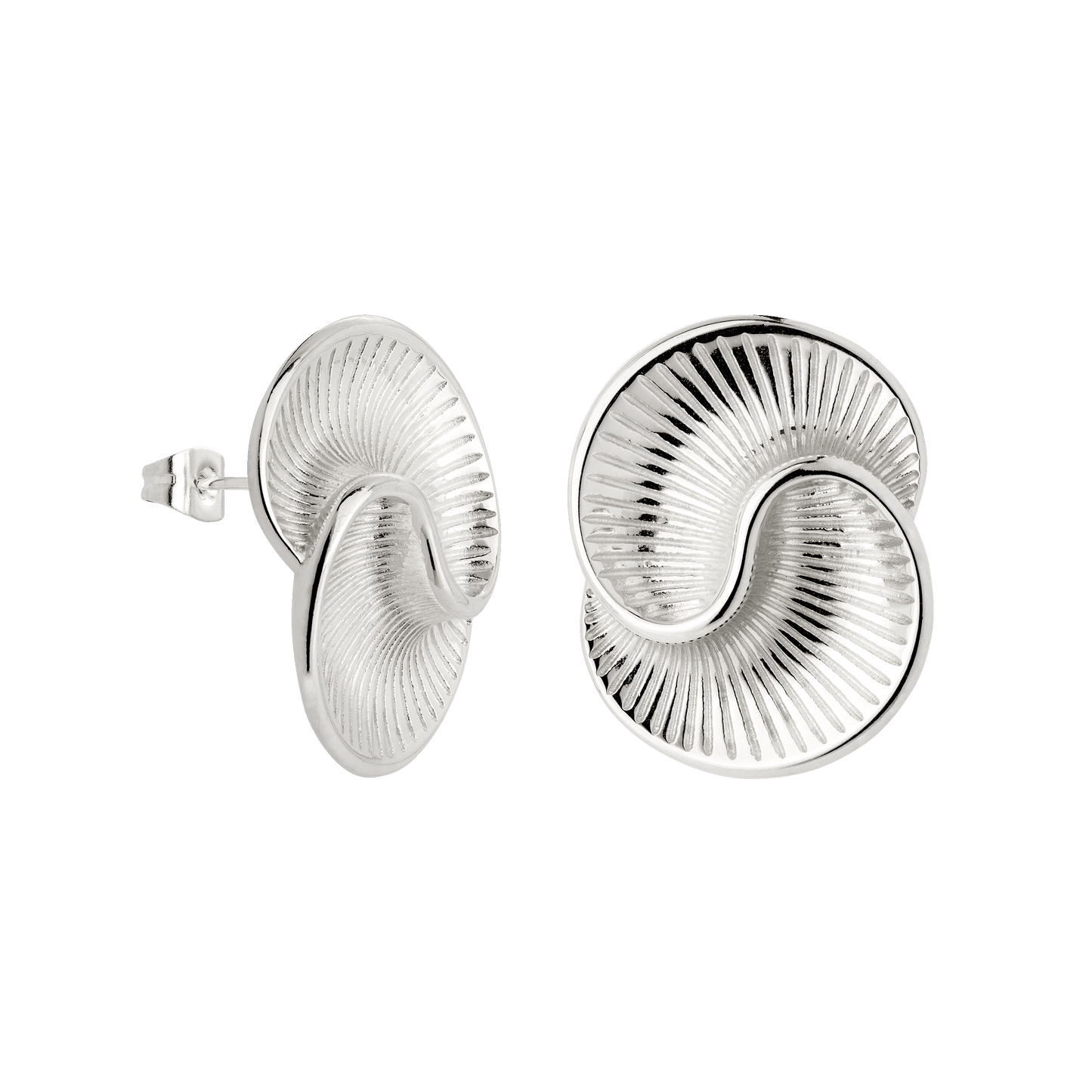 Winding Spiral Orecchini Argento
