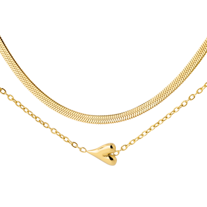 Flowy Heart Collana Bundle Oro