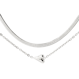 Flowy Heart Collana Bundle Argento