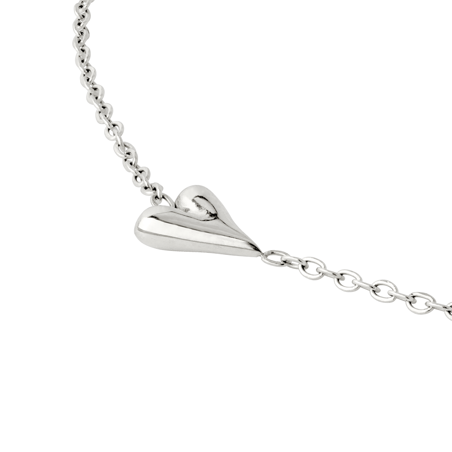 Flowy Heart Collana Bundle Argento