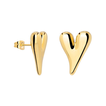Flowy Heart Orecchini Large Oro