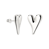 Flowy Heart Orecchini Large Argento