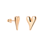 Flowy Heart Orecchini Small Oro Rosa