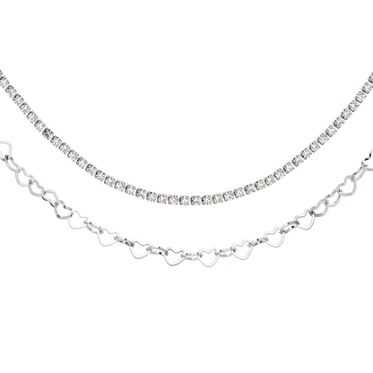 Glam Lover Collana Bundle Argento