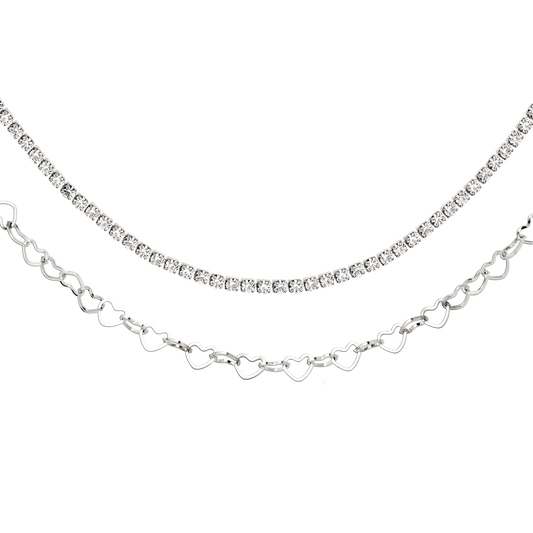 Glam Lover Collana Bundle Argento