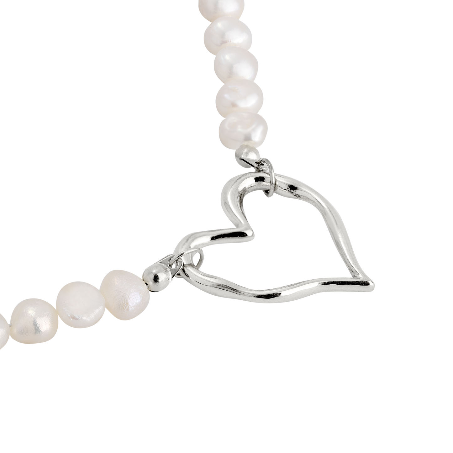 Melting Heart Pearl Collana Argento